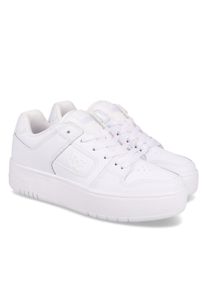 Sneaker DC Shoes "Manteca 4 Platform", Damen, Gr. 8(39), wei&szlig; (wei&szlig;, wei&szlig;), Obermaterial:Obermaterial: Leder (Kuh) / Futter: Textil / Au&szlig;ensohle: Gummi;, Schuhe Sneaker