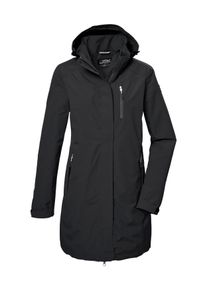 Parka Killtec "KOS 30 WMN PRK", Damen, Gr. 42, schwarz, Oberstoff: 100% Polyester, Futter: 100% Polyester (recycelt), Jacken Parka, Funktionsparka: wasser- und winddicht, atmungsaktiv, abnehmbare Kapuze