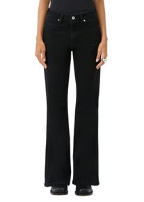 5-Pocket-Jeans QS, Damen, Gr. 40, L&auml;nge 32, schwarz, Denim/Jeans, Obermaterial: 84% Baumwolle, 14% Polyester, 2% Elasthan. Futter: 70% Polyester, 30% Baumwolle, unifarben, normal lang, Jeans 5-Pocket-Jeans, mit Schlag und Stretch