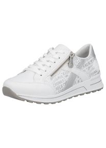 Sneaker Rieker, Damen, Gr. 40, silber (wei&szlig;, silberfarben), Lederimitat, Schuhe Sneaker, herausnehmbarer Soft-Einlage, Freizeitschuh, Halbschuh, Schn&uuml;rschuh