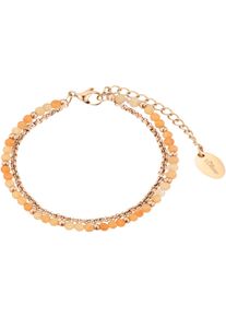 Armband s.Oliver "2037979", orange (ros&eacute;goldfarben, apricot, apricot), Armb&auml;nder, Damen, 20cm, Edelstahl, Armband, mit Aventurin