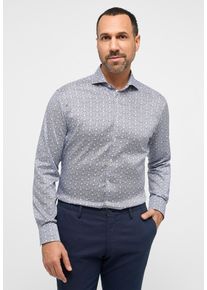 Langarmhemd Eterna "MODERN FIT", Damen, Gr. 48, Normalgr&ouml;&szlig;en, blau, 42% Baumwolle, 4% Elasthan, 54% Lyocell, tailliert, Manschette, Hemden Langarmhemd, EASY IRON (b&uuml;gelleicht)