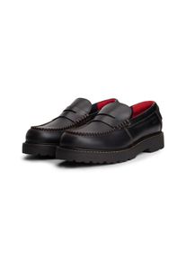 Loafer Tommy Jeans "ARCHIVE '01 LOAFER", Damen, Gr. 44, schwarz, Glattleder, Schuhe Loafer, Blockabsatz, Businessschuh, Slipper in schmaler Form