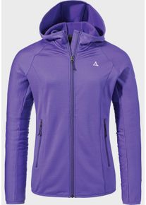 Sch&ouml;ffel Fleecejacke SCH&Ouml;FFEL "Fleece Hoody Style Cascata WMS", Damen, Gr. 46, lila (3805, lila), Oberstoff: 94% Polyester, 6% Elasthan, regular fit, hoch geschlossener Ausschnitt, Jacken Fleecejacke