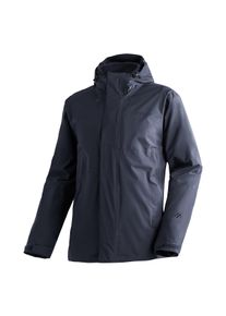 Regenjacke Maier Sports "Metor 3in1 M", Herren, Gr. 46, blau (dunkelblau), 100% Polyester, Jacken Regenjacke, warme Herren Jacke mit Kapuze, Winterjacke wasserdicht atmungsaktiv