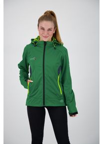 Softshelljacke DEPROC Active "Downton Peak WOMEN", Damen, Gr. 52 (XXL), gr&uuml;n, 96% Polyester; 4% Elastan, mit verstellbarem Klettverschluss, Jacken Softshelljacke, auch in Gro&szlig;en Gr&ouml;&szlig;en erh&auml;ltlich
