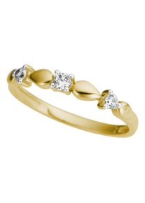 Fingerring Firetti "Schmuck Geschenk Gold 333 Damenring Goldring Tropfen" Gr. 16, gelbgoldfarben, wei&szlig;goldfarben, kristallwei&szlig;, Fingerringe, Damen, 16, Gelbgold 333, 1,8mm, Fingerring, mit Zirkonia (synth.)