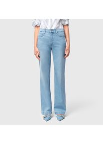 Weite Jeans MAC "WIDE", Damen, Gr. 46, L&auml;nge 34, blau (sun bleach authentic), Denim/Jeans, Obermaterial: 91% Baumwolle, 7% Elastomultiester, 2% Elasthan, bequem, Jeans Weite Jeans
