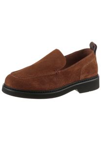 Loafer Tommy Hilfiger "HILFIGER ULTRA LIGHT SDE LOAFER", Herren, Gr. 42, braun, Veloursleder, Schuhe Loafer, Blockabsatz, Slipper, Businessschuh in bequemer Form