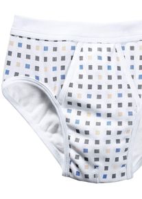 Slip Schiesser, Herren, Gr. 8, 2 Stk., wei&szlig; (wei&szlig;, bedruckt), 100% Baumwolle, Unterhosen Slip