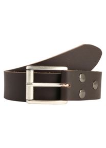 Lederg&uuml;rtel RETTUNGSRING G&Uuml;RTEL, Herren, Gr. 110, braun (dunkelbraun), Leder, unifarben, G&uuml;rtel Lederg&uuml;rtel, mit austauschbarer Schlie&szlig;e &raquo;Rollenschlie&szlig;e einfach&laquo;