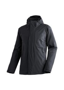 Regenjacke Maier Sports "Metor 3in1 M", Herren, Gr. 46, schwarz, 100% Polyester, Jacken Regenjacke, warme Herren Jacke mit Kapuze, Winterjacke wasserdicht atmungsaktiv