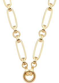Charm-Kette Leonardo "Halskette Mathilde Clip&Mix", gold (gelbgoldfarben), Halsketten, Damen, Edelstahl, L: 65 B: 8mm, Charm-Kette, B:8mm