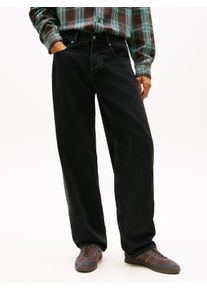 Relax-fit-Jeans Tommy Jeans "JAIMIE RELAXED STRAIGHT", Herren, Gr. 32, L&auml;nge 30, denim schwarz, Denim/Jeans, Obermaterial: 57% Baumwolle, 43% Lyocell, relaxed fit, Jeans Relax-fit-Jeans