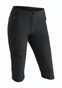 Outdoorhose Maier Sports "Inara slim Capri Vario", Herren, Gr. 50, Normalgr&ouml;&szlig;en, schwarz, 90% Polyamid, 10% Elasthan, Hosen Outdoorhose, Damen Wanderhose, elastische Funktionshose mit 4 Taschen, Slim Fit