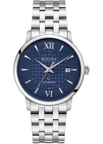 Automatikuhr Bulova, silber (silberfarben), Armbanduhren, Herren, Automatikuhr, Armbanduhr, Herrenuhr, Mechanische Uhr, Edelstahlarmband, analog, Tag