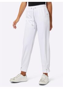 CR&Eacute;ATION L Schlupfhose CREATION L, Damen, Gr. 46, Normalgr&ouml;&szlig;en, wei&szlig;, 75% Polyamid, 25% Elasthan, unifarben, lang, Hosen Schlupfhose