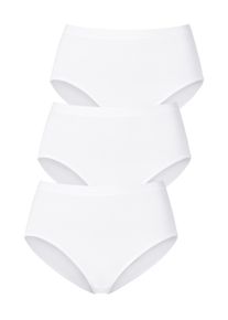 Taillenslip Mey "Best of", Damen, Gr. 44 (44), 3 Stk., wei&szlig; (3x wei&szlig;), Single Jersey, Obermaterial: 97% Baumwolle, 3% Elasthan, unifarben, Unterhosen Taillenslip, mit hoher Leibh&ouml;he f&uuml;r eine bequeme Passform