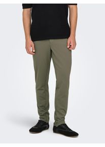 Only & Sons Chinohose ONLY & SONS "ONSMARK SLIM GW 0209 PANT NOOS", Herren, Gr. 28, L&auml;nge 32, bungee cord, Web, Obermaterial: 68% Viskose, 29% Polyester, 3% Elasthan, unifarben, slim fit lang, Hosen Chinohose, Viskosemischung, slim fit