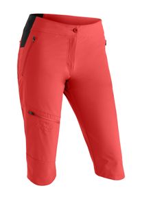 Outdoorhose Maier Sports "Inara slim Capri Vario", Herren, Gr. 46, Normalgr&ouml;&szlig;en, rot (karminrot), 90% Polyamid, 10% Elasthan, Hosen Outdoorhose, Damen Wanderhose, elastische Funktionshose mit 4 Taschen, Slim Fit