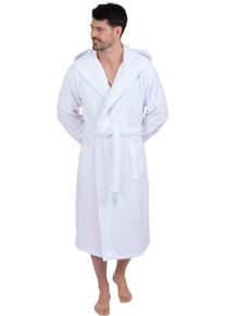 WEWO-Fashion Unisex-Bademantel WEWO FASHION "3004, ideal f&uuml;r Sauna & Spa, Hotelbademantel, Morgenmantel" Gr. L, wei&szlig;, L:125cm, Frottier, Hausm&auml;ntel, Unisex-Bademantel, klassisch elegant