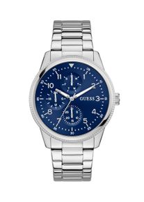 Multifunktionsuhr Guess "IAN", silber (silberfarben), Armbanduhren, Damen, Multifunktionsuhr, Quarzuhr, Armbanduhr, Herrenuhr, Edelstahlarmband, Datum