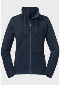 Sch&ouml;ffel Fleecejacke SCH&Ouml;FFEL "Fleece Jacket Pelham L", Damen, Gr. 44, blau (8820, blau), Oberstoff Rumpf oben: 100% Polyester Oberstoff Rumpf unten: 100% Polyester, regular fit, hoch geschlossener Ausschnitt, Jacken Fleecejacke