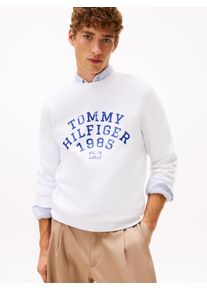 Sweatshirt Tommy Hilfiger "HILFIGER ARCH", Herren, Gr. XL, wei&szlig;, Sweatware, Obermaterial: 64% Baumwolle, 36% Polyester, regular fit, Rundhals, Rippb&uuml;ndchen, Sweatshirts Sweatshirt, normale Passform, kontrastfarbener Print, Rundhals