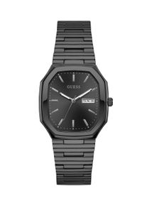 Quarzuhr Guess "OLIVER", schwarz, Armbanduhren, Herren, Quarzuhr, Armbanduhr, Herrenuhr, Edelstahlarmband, Datum