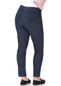 Jeansjeggings KjBRAND "JENNY", Damen, Gr. 42, N-Gr, blau (denim stone), Denim/Jeans, Obermaterial: 78% Baumwolle, 18% Polyester, 4% Elasthan, unifarben, skinny fit lang, Jeans Jeansjeggings, angenehm weiche Quer-Stretch Qualit&auml;t