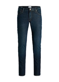 Jack & Jones Slim-fit-Jeans JACK & JONES "JJIGLENN JJEVAN JJ 677 NOOS", Herren, Gr. 31, L&auml;nge 34, blau denim, Denim/Jeans, Obermaterial: 79% Baumwolle, 20% Lyocell, 1% Elasthan, Abriebeffekte, slim fit kn&ouml;chellang, Jeans Slim-fit-Jeans