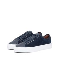 Sneaker Tommy Hilfiger "PREMIUM DRESS LEATHER MIX", Herren, Gr. 41, dunkelblau, Leder, Schuhe Sneaker, Freizeitschuh, Halbschuh, Schn&uuml;rschuh, weich gepolsterter Schaftrand