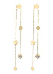 Adelia&acute;s Kettenanh&auml;nger ADELIA&acute;S "Damen Anh&auml;nger &iquest; Stern Anh&auml;nger aus Edelstahl mit Strass Steinchen", gold, Schmuckanh&auml;nger, Damen, Edelstahl, Kettenanh&auml;nger