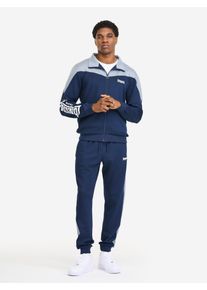 Trainingsanzug Lonsdale "CAUNTON", Herren, Gr. L, schwarz navy, blau, wei&szlig;, Obermaterial: 95% Polyester, 5% Elasthan, Sportanz&uuml;ge Trainingsanzug, Topseller