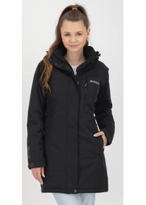 Winterjacke DEPROC Active "MONTREAL LONG WMN", Damen, Gr. 36/38 (M), schwarz, 96% Polyester; 4% Elasthan, Windstopperb&uuml;ndchen mit Daumenl&ouml;chern,mit Schneefang,mit verstellbarem Klettverschluss, Jacken Winterjacke, auch in Gro&szlig;en Gr&ouml;&szlig;en erh&auml;ltlich