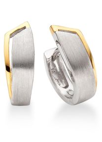 Paar Creolen Bruno Banani "Schmuck Geschenk Silber 925 Ohrschmuck Ohrringe", gold (silberfarben, gelbgoldfarben), Ohrringe, Damen, 16mm, Silber 925 (Sterlingsilber), Paar Creolen