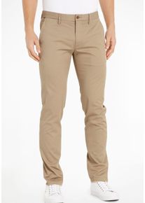Chinohose Tommy Hilfiger "Chino Bleecker 1985 PIMA CO", Herren, Gr. 38, L&auml;nge 32, beige, Twill, Obermaterial: 96% Baumwolle, 4% Elasthan, normal, Hosen Chinohose