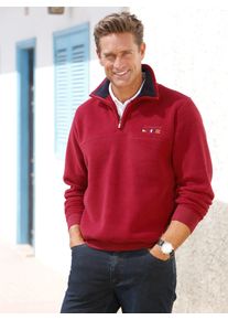Fleeceshirt Catamaran "Fleecepullover", Herren, Gr. 60/62, rot (bordeaux), 100% Polyester, unifarben, Shirts Fleeceshirt
