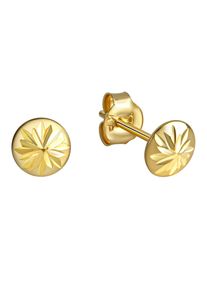 Paar Ohrstecker Firetti "Schmuck Geschenk Gold 375 Ohrschmuck Sternen-Muster", gold (gelbgoldfarben), Ohrringe, Damen, 6mm, Gelbgold 375, Paar Ohrstecker