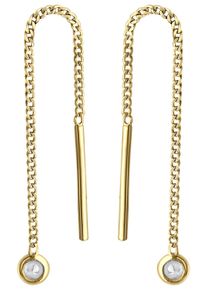 Paar Ohrh&auml;nger Firetti "Schmuck Geschenk Gold 333 Ohrschmuck Durchzieher Solit&auml;r", gold (gelbgoldfarben, kristallwei&szlig;, kristallwei&szlig;), Ohrringe, Damen, Gelbgold 333, Paar Ohrh&auml;nger, mit Zirkonia (synth.)