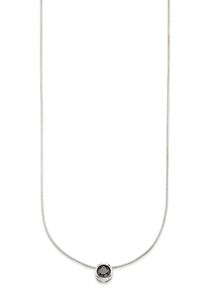 Kette mit Anh&auml;nger Bruno Banani "Schmuck Geschenk Silber 925 Halsschmuck Halskette Schlangenkette Stein", silber (silberfarben, schwarz), Halsketten, Damen, Silber 925 (Sterlingsilber), L: 45, Kette mit Anh&auml;nger, mit Zirkonia (synth.), Korund (synth.) oder Spinell (synth.)