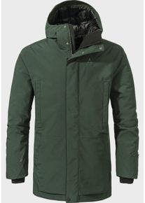 Sch&ouml;ffel Langjacke SCH&Ouml;FFEL "Urban Ins Parka Style Crivat MNS", Damen, Gr. 46, gr&uuml;n (6965, gr&uuml;n), Oberstoff: Aussenseite: 100% Polyester; (Membran: Thermoplastisches Polyurethan); Futter: 100% Polyester; Wattierung: 100% Polyester, regular fit, hoch geschlossener Ausschnitt, Jacken Langjacke