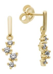 Paar Ohrstecker Firetti "Schmuck Geschenk Gold 333 Ohrschmuck Solit&auml;r", gold (gelbgoldfarben, kristallwei&szlig;, kristallwei&szlig;), Ohrringe, Damen, Gelbgold 333, Paar Ohrstecker, mit Zirkonia (synth.)