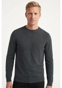 JOOP! Rundhalspullover JOOP JEANS "Owin", Herren, Gr. XXL, dunkelblau, Strick, Obermaterial: 100% Baumwolle, clean, unifarben, normal normal, Rundhals, Pullover Rundhalspullover, im Materialmix