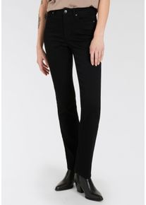 Gerade Jeans Arizona "Ultra-Stretch", Damen, Gr. 34, N-Gr, schwarz (schwarz schwarz), Denim/Jeans, Obermaterial: 74% Baumwolle, 24% Polyester, 2% Elasthan, unifarben, Basic, gerade lang, Jeans Gerade Jeans, Used-Look-Waschung, Topseller