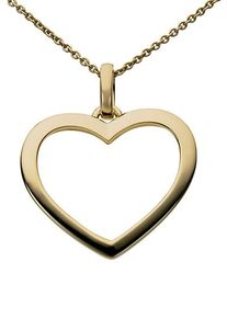 Herzanh&auml;nger Firetti "Schmuck Geschenk Gold 333 Halsschmuck Anh&auml;nger Herz gl&auml;nzend", gold (gelbgoldfarben), Schmuckanh&auml;nger, Damen, Gelbgold 333, 0,8 g, Herzanh&auml;nger