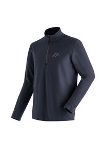 Fleecepullover Maier Sports "Dennis", Herren, Gr. 58, blau (dunkelblau), 100% Polyester, hoch geschlossener Ausschnitt, Sweatshirts Fleecepullover, Herren Fleece, funktioneller Midlayer, Half-Zip, Regular Fit