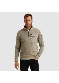 PME-Legend Troyer PME LEGEND, Herren, Gr. L, seneca rock, Feinstrick, Obermaterial: 65% Baumwolle, 27% Polyester, 8% Polyester (Sorona), normal normal, B&uuml;ndchen, Pullover Troyer, mit Brusttasche