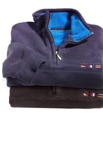 Fleeceshirt Catamaran "Fleecepullover", Herren, Gr. 56/58, grau (grafit), 100% Polyester, unifarben, Shirts Fleeceshirt