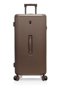 Hartschalen-Trolley Heys "Earth Tone Trunk L", Damen, Gr. B/H/T: 38cm x 77,5cm x 37,8cm 106 l, braun (umber), Polycarbonat, unifarben, Koffer Hartschalen-Trolley, Trunk-Koffer Hartschalen-Koffer TSA-Schloss Volumenerweiterung
